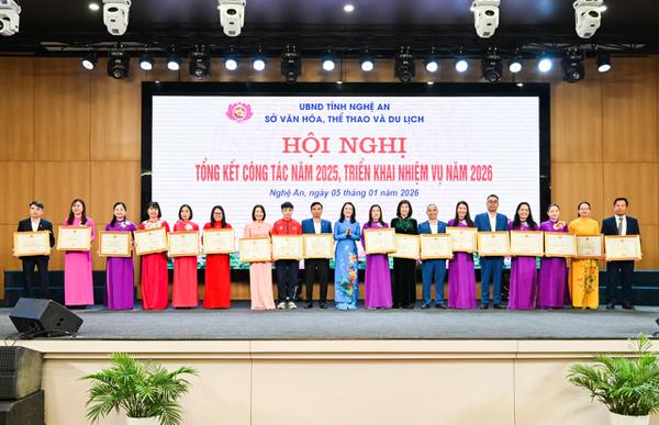 Ngành Văn hóa, Thể thao và Du lịch Nghệ An: Tổng kết công tác năm 2025, triển khai nhiệm vụ năm 2026