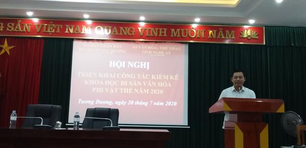 TRIỂN KHAI CÔNG TÁC KIỂM KÊ DI SẢN PHI VẬT THỂ NĂM 2020 TRÊN ĐỊA BÀN HUYỆN TƯƠNG DƯƠNG.