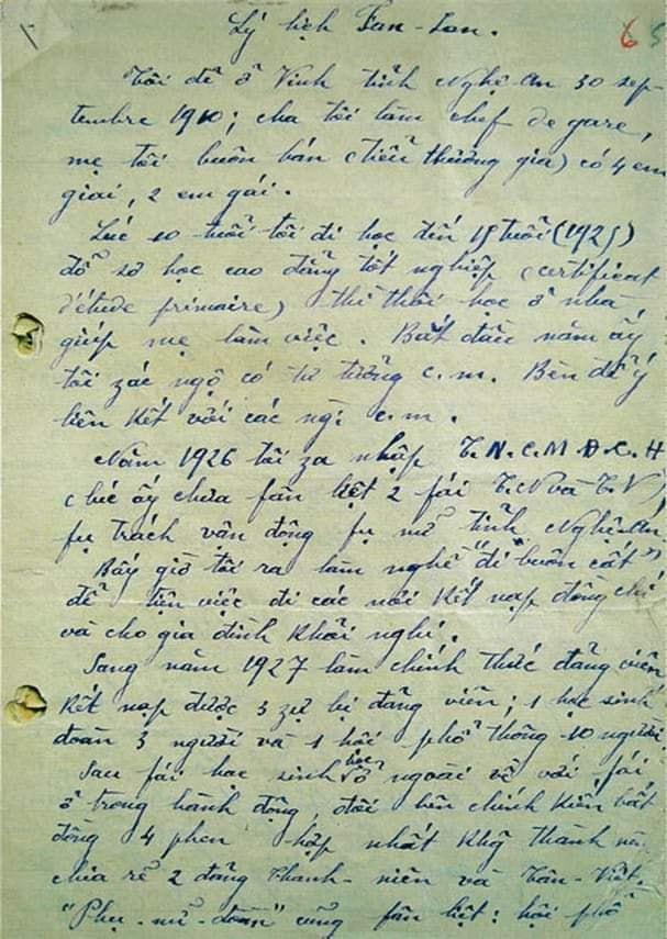 Những tài liệu quý giá của đồng chí Nguyễn Thị Minh Khai khi hoạt động tại Liên Xô.
