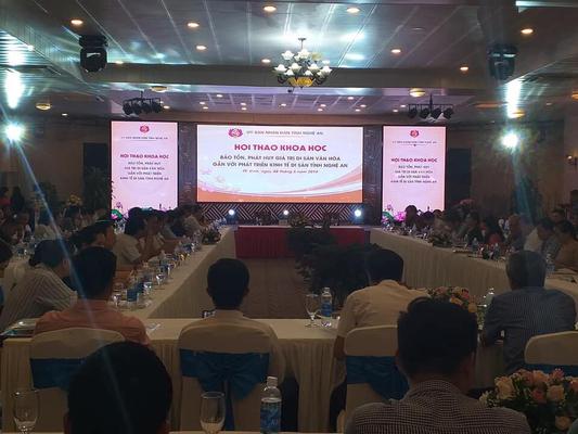 Hội thảo khoa học bảo tồn, phát huy giá trị di sản văn hóa gắn với phát triển kinh tế di sản tỉnh Nghệ An