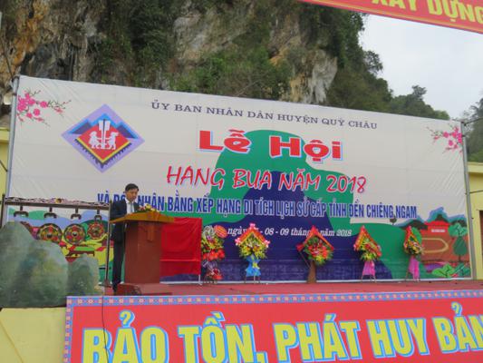 Lễ hội Hang Bua và lễ đón nhận bằng xếp hạng di tích Đền Chiêng Ngam