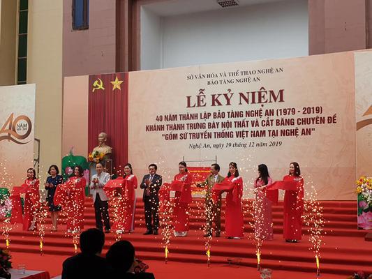 Bảo tàng Nghệ An tổ chức kỷ niệm 40 năm thành lập và khánh thành trưng bày nội thất, trưng bày chuyên đề "Gốm sứ truyền thống Việt Nam tại Nghệ An"