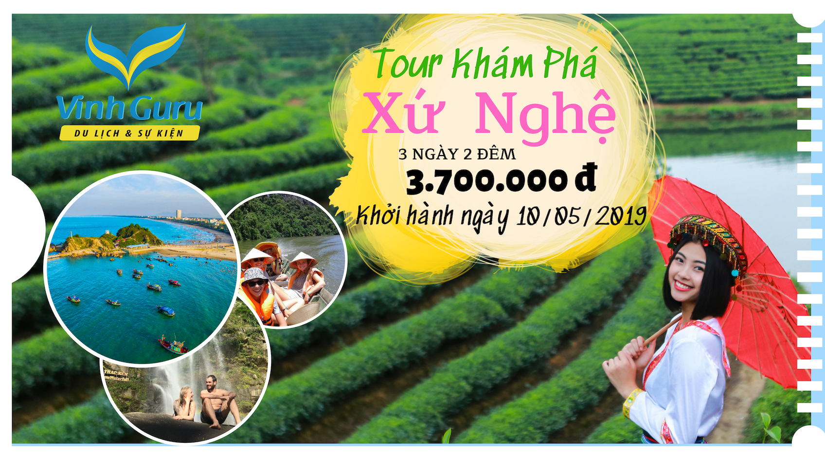 VINH GURU TOURS KHUYẾN MÃI GIÁ KHỦNG TOUR KHÁM PHÁ XỨ NGHỆ TẠI VITM 2019