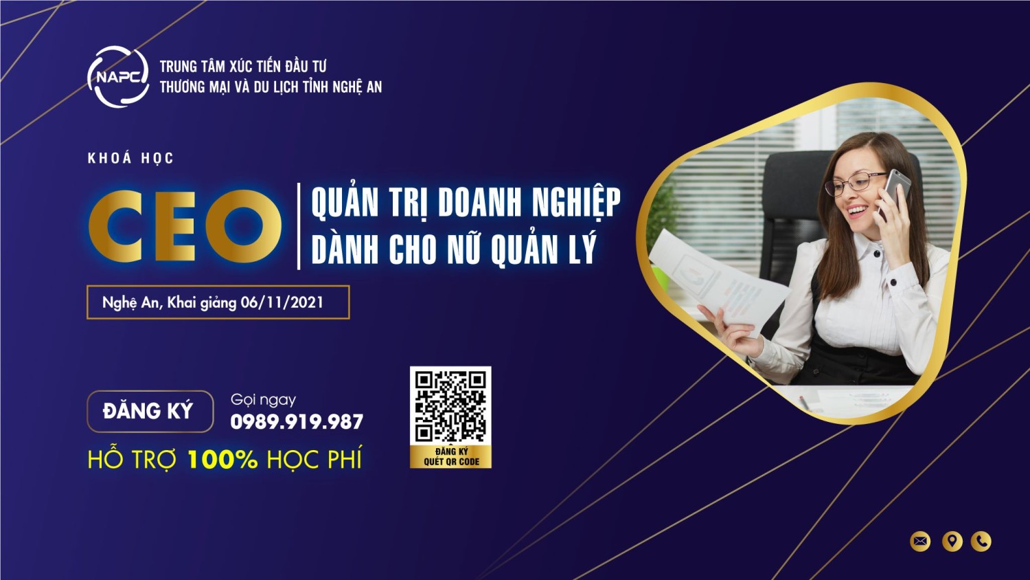 MỜI ĐĂNG KÝ THAM GIA KHÓA HỌC QUẢN TRỊ DOANH NGHIỆP DÀNH CHO NỮ QUẢN LÝ