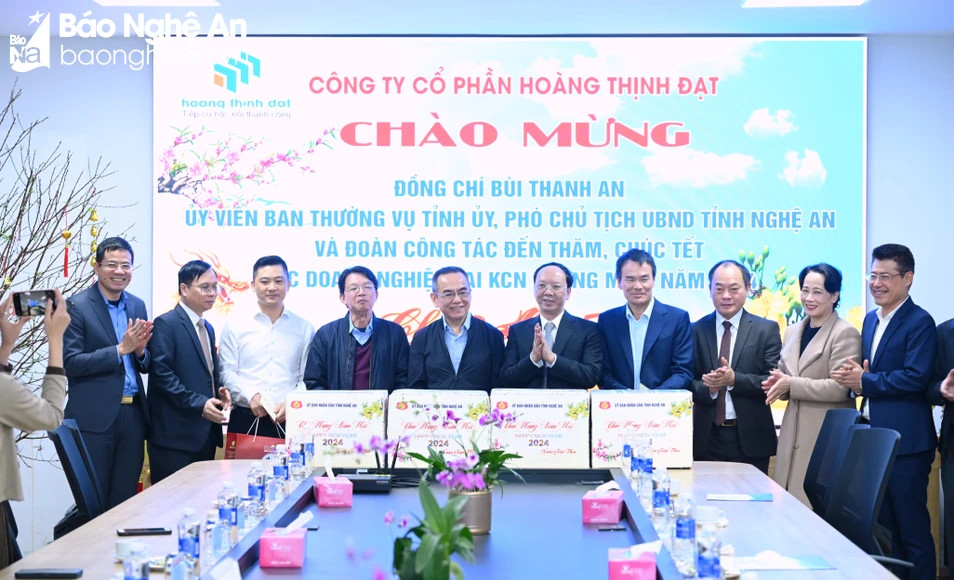 Phó Chủ tịch UBND tỉnh Bùi Thanh An thăm, chúc Tết các doanh nghiệp và nhà đầu tư